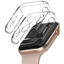 Ringke Slim Case [2 Pack] Compatible with Apple Watch Series 6/5/4/SE [40mm], iWatch Raised Bezel [Frame Only] Premium PC Hard Thin Cover - Clear