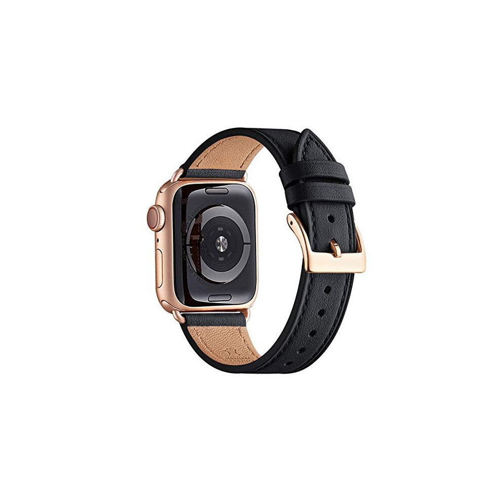 Photos - Watch Strap QAZNZ Leather Straps for Apple  40mm 41mm 38mm, Men Women Replacement Genuine Leather Strap for Apple Watch Serie
