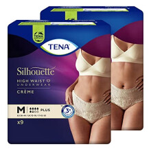 Tena Lady Silhouette Pants Plus, Medium (75-105cm) - 2 Packs of 9 Pants