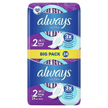 Always - 24x Ultra Sanitary Pads Long Size 2 with Wings - 1 Piece