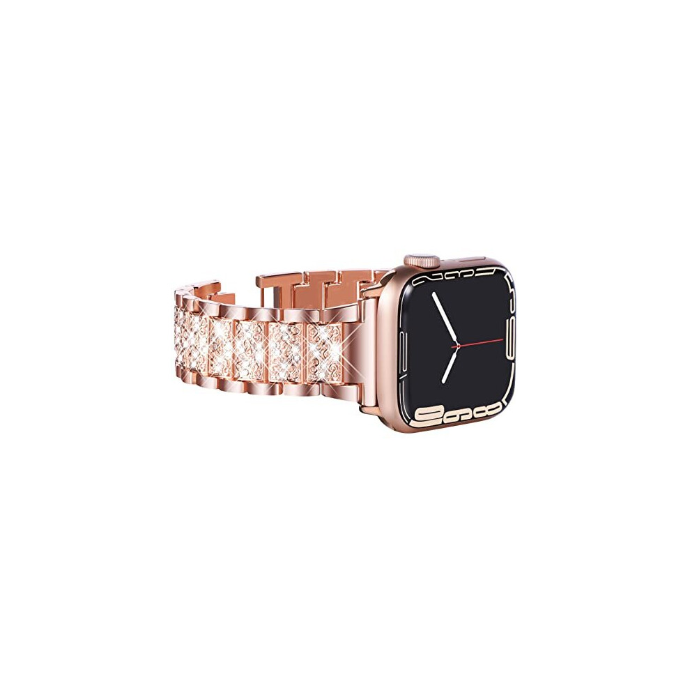 Wingle Bling Strap Compatible With Apple Watch Series 7 Strap 41Mm 45Mm,Women Bracelet Stainless Steel Strap Replacement Band For Iwatch 41Mm 45M Not,Specified 619191350100