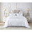 (White , Super King) New Luxury Jacquard MAYA Glitter Quilted Bedspread 1