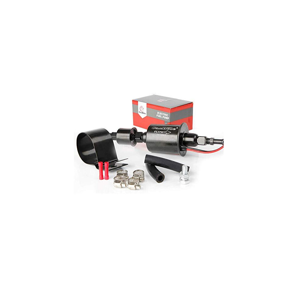 Universal Electric Fuel Pump 12V Self- Primming Fuel Transfer Pump 5/16 Inch, 5-9 Psi With Installation Kit, Cross-Reference E8012s, Fd0002, P604 781159350511