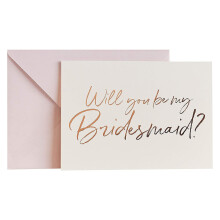 Hootyballoo Rose Gold Will You Be My Bridesmaid? Cards & Envelopes