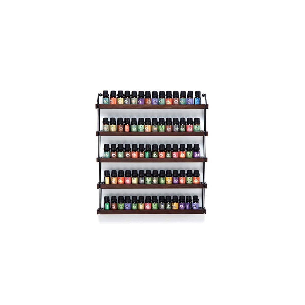 J Jackcube Design Jackcubedesign Wall Mount Wood Essential Oil Shelf (5 Tier) : Mk482a