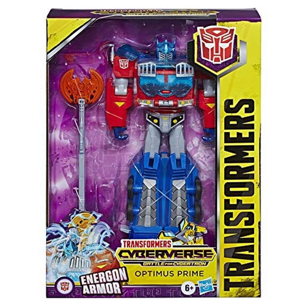 TRANSFORMERS Toys Cyberverse Ultimate Class Optimus Prime Action Figure - Combines with Energon Armour to Power Up - For Kids Ages 6 and Up, 9-inch