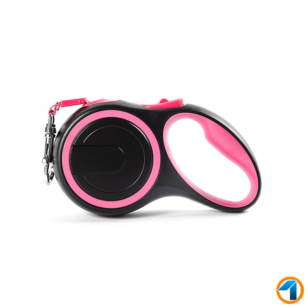 (8M - 50KG Max, Pink) Retractable Dog Lead Extending Leash, Size 3M - 8M - 10 - 50 kg