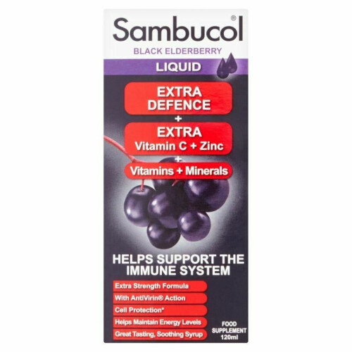 Sambucol Black Elderberry Extra Defence 120ml - Pack of 3