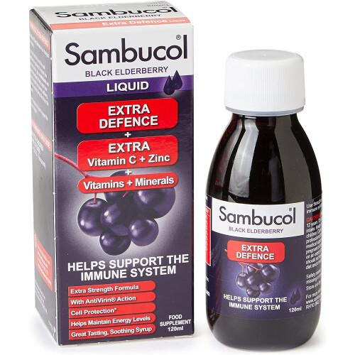 Sambucol Black Elderberry Extra Defence 120ml - Pack of 3 1
