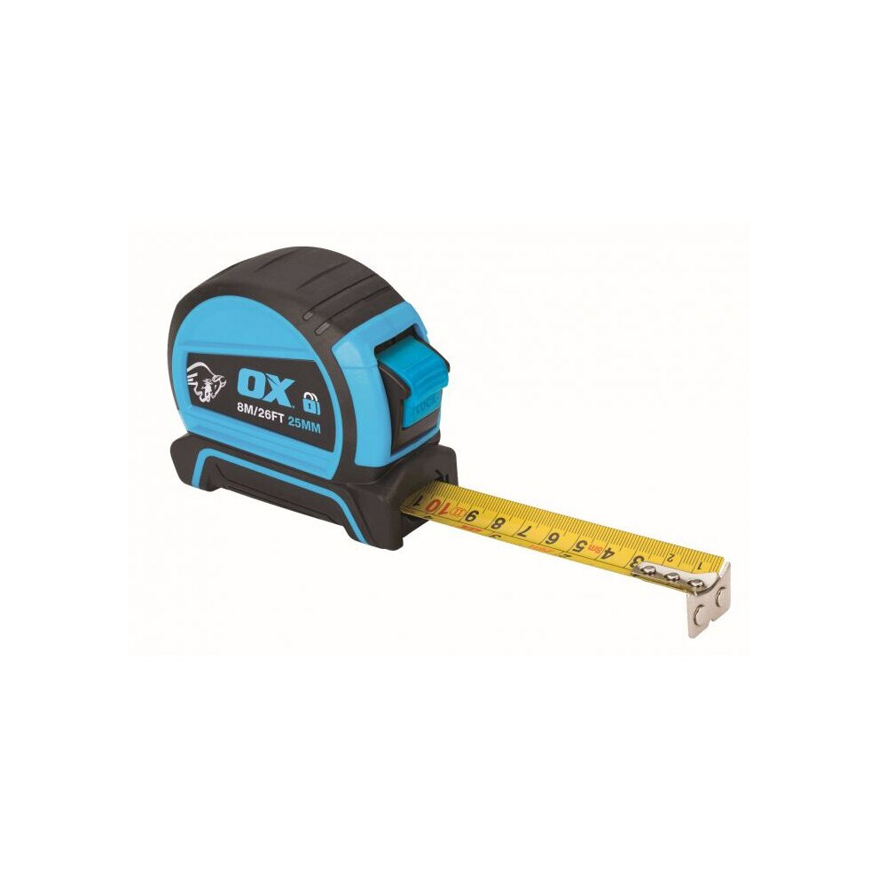 Ox Pro Dual Auto Lock Tape Measure 8m OX-P505208