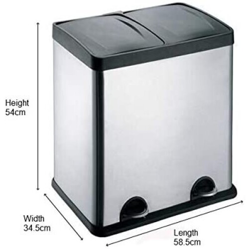 Evre Evre Recycling Bin / 48 Litre Capacity / 2 Compartments 1