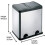 Evre EVRE Recycling Bin with Lid/60 Litre Capacity /2 Compartments (30+30L) 4