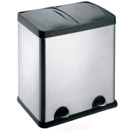 Evre EVRE Recycling Bin with Lid/60 Litre Capacity /2 Compartments (30+30L)