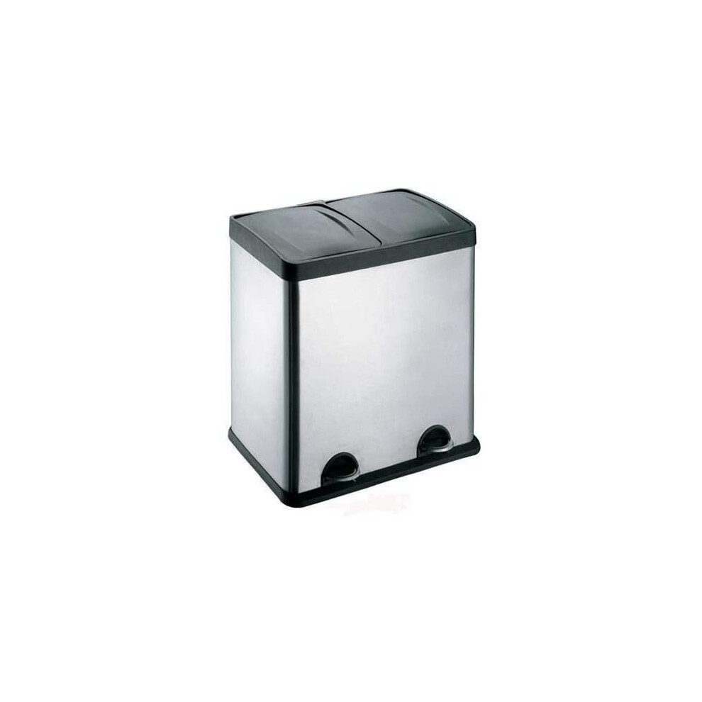 Evre Recycling Bin With Lid/60 Litre Capacity /2 Compartments (30+30L)