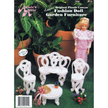 Fashion Doll Garden Furniture Plastic Canvas Cross Stitch Chart Pattern