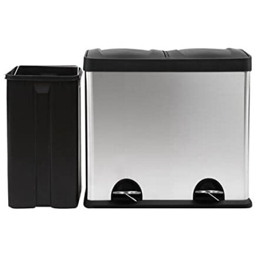 Evre EVRE Recycling Bin with Lid/60 Litre Capacity /2 Compartments (30+30L) 2