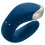 SATISFYER DOUBLE LOVE LUXURY PARTNER VIBRATOR - BLUE 4