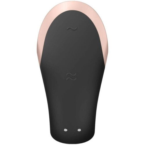 SATISFYER DOUBLE LOVE LUXURY PARTNER VIBRATOR - BLACK 2