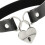 COQUETTE CHIC DESIRE - COLLAR CUERO VEGANO ACCESORIO CORAZÓN CON LLAVE 4