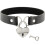 COQUETTE CHIC DESIRE - COLLAR CUERO VEGANO ACCESORIO CORAZÓN CON LLAVE 5