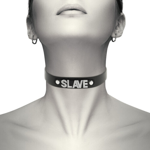 COQUETTE CHIC DESIRE CHOKER VEGAN LEATHER - SLAVE