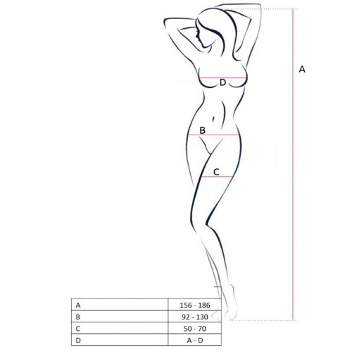 PASSION - FEMME BS058 BODYSTOCKING NOIR TAILLE UNIQUE 2