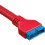 Corsair Corsair 30 cm Red Premium Braided Sleeved Front Panel Extension Kit 12