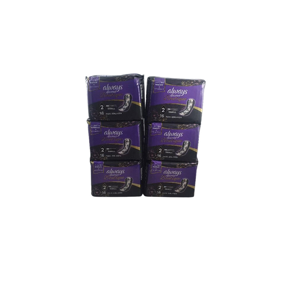 always discreet boutique small 16's box of 6 (96)