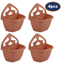4pcs 32cm Wall Hanging Planter Plastic Athens Flower Pot Terracotta Garden Basket