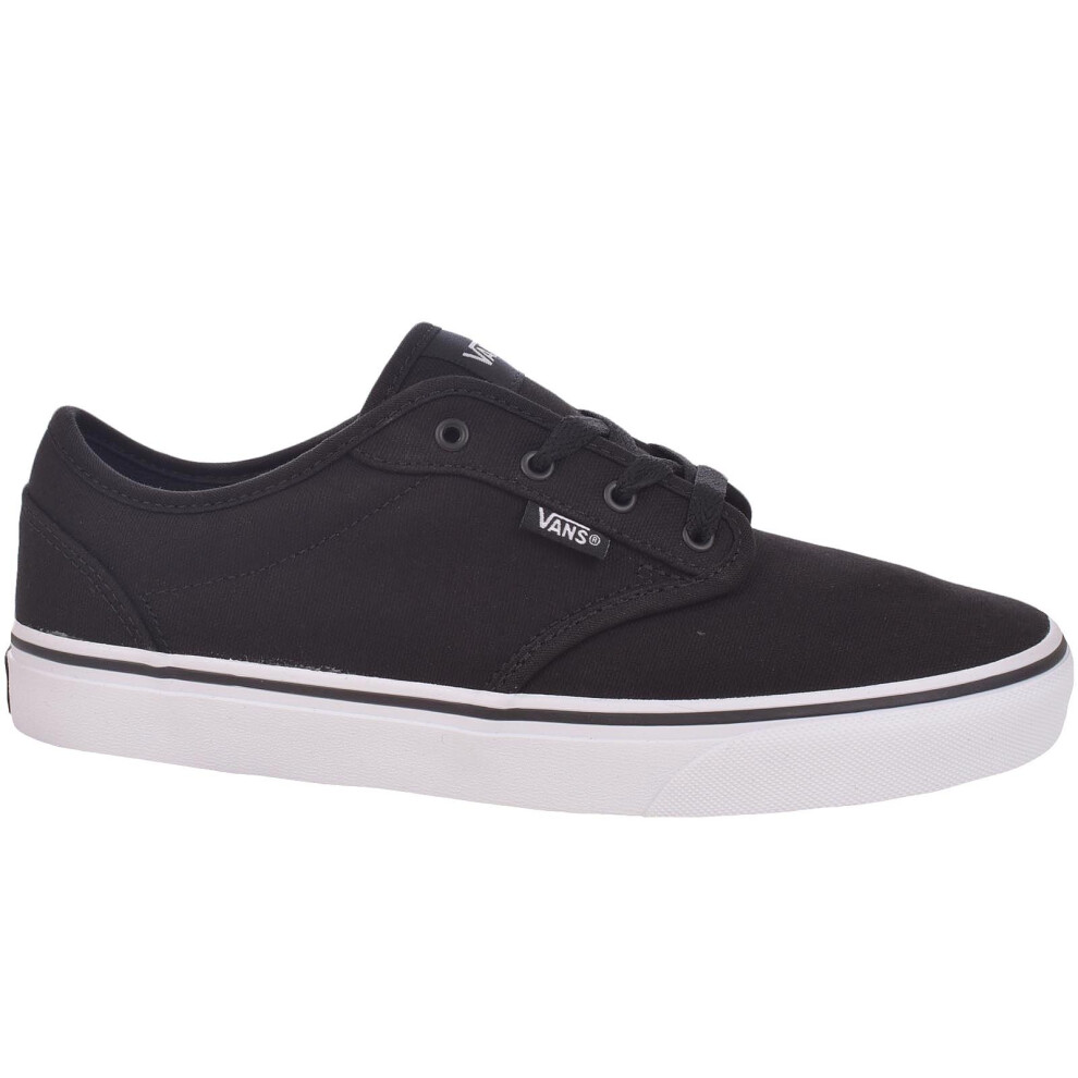 (12 UK, Black) Vans Junior Kids Atwood Casual Low Rise Canvas Trainers Sneakers Shoes - Black