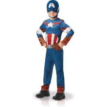 DÉGUISEMENT CAPTAIN AMERICA GARÇON 5/6 ANS Bleu, Turquoise, Ciel, Marine