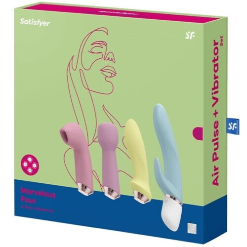 SATISFYER MARVELOUS FOUR - VIBRATOR  AIR PULSE SET 1