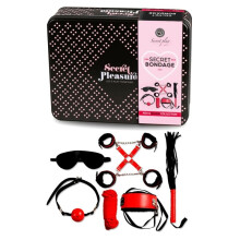 Coffret Pareja - Secreto - Rojo/Negro - Máscara - Látigo - Cuerda 10m