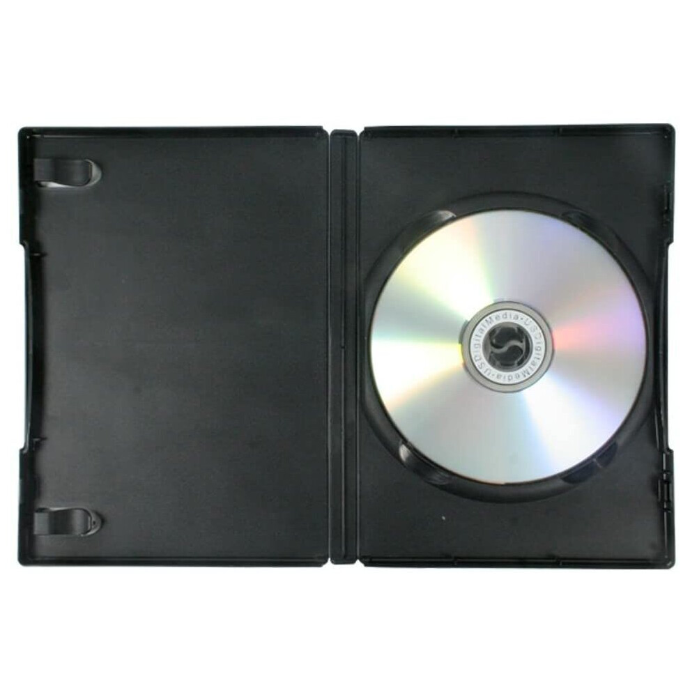 Amaray 25 X Single Black Dvd/Cd/Blu Ray Case In Dragon Trading Branded Packaging