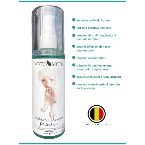 Kotomoda Probiotic shampoo for Sphynx Cats 120 ml 1