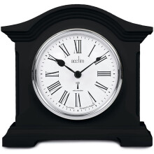 Acctim Black Quartz Battery Radio Controlled Mantle Mantel Clock - Chesterfield 77163