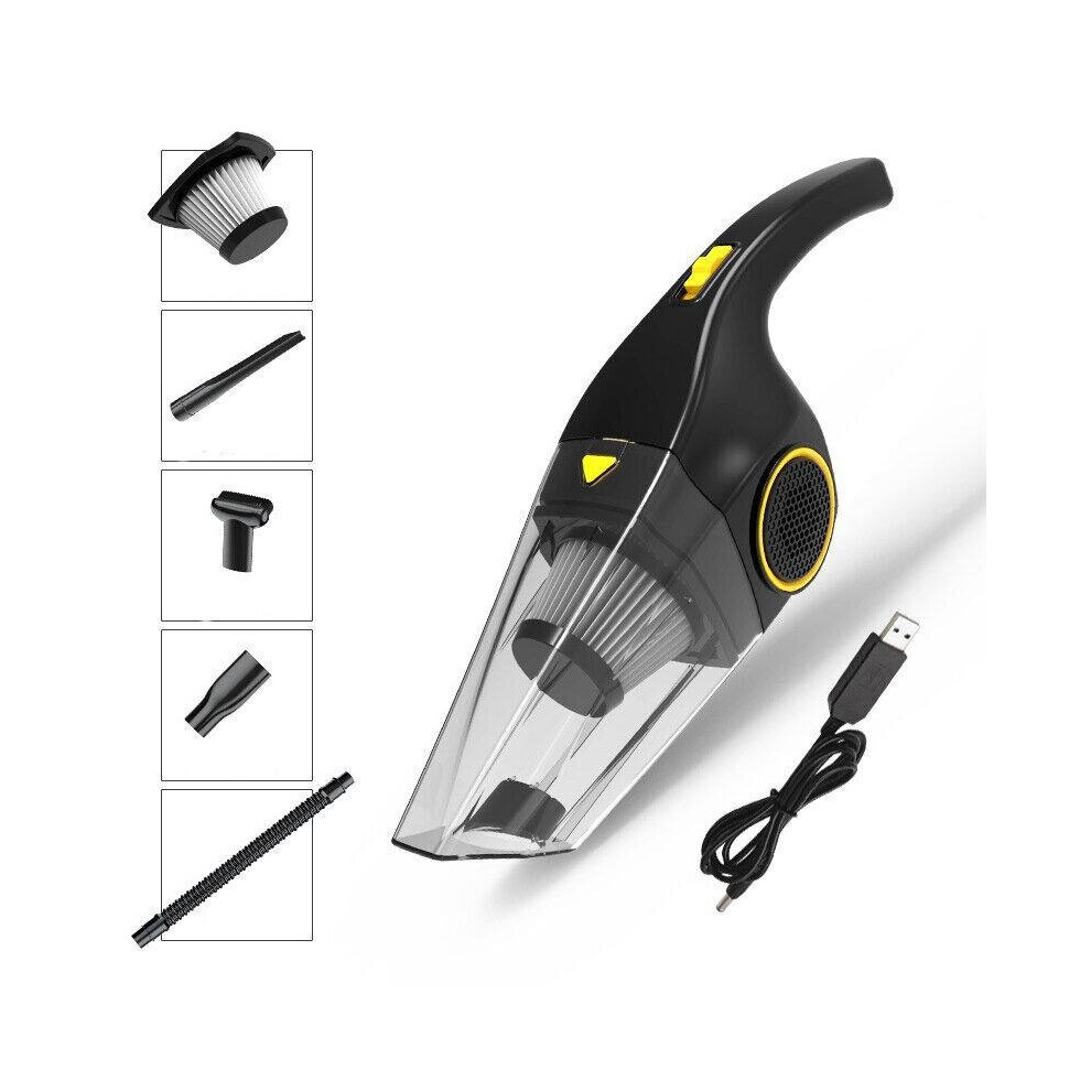 () Wireless Handheld Auto Vacuum Cleaner 5000Pa 30000rpm Powerful Suction Wet Dry Dual Use for Home Car Office