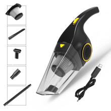 () Wireless Handheld Auto Vacuum Cleaner 5000Pa 30000rpm Powerful Suction Wet Dry Dual Use for Home Car Office