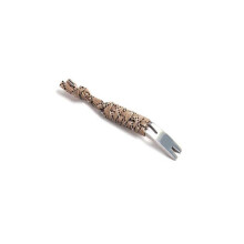 (Camouflage) Stainless Steel Crowbar Crank-shaped Blade Wire Winder Nail Puller Keychain With Rope