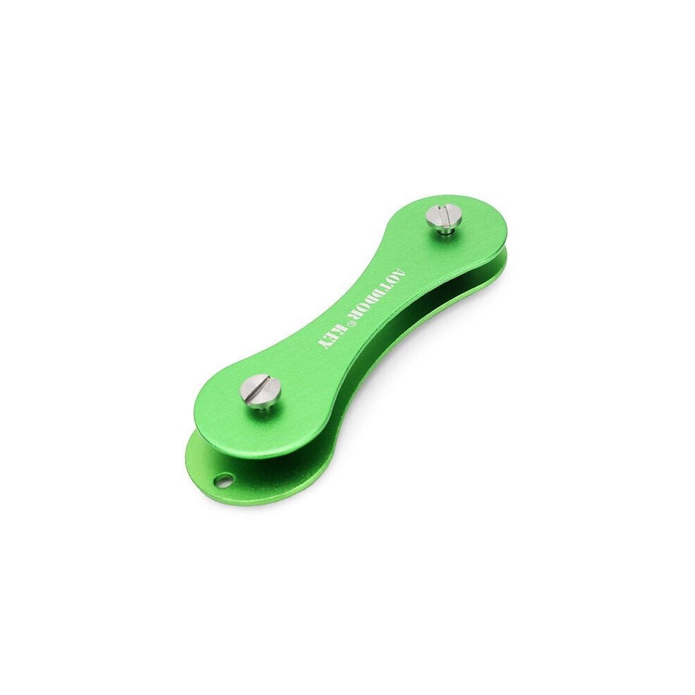 (Light Green) EDC Hard Oxide Aluminum Portable Key Clip Folder Chain Pocket Tool