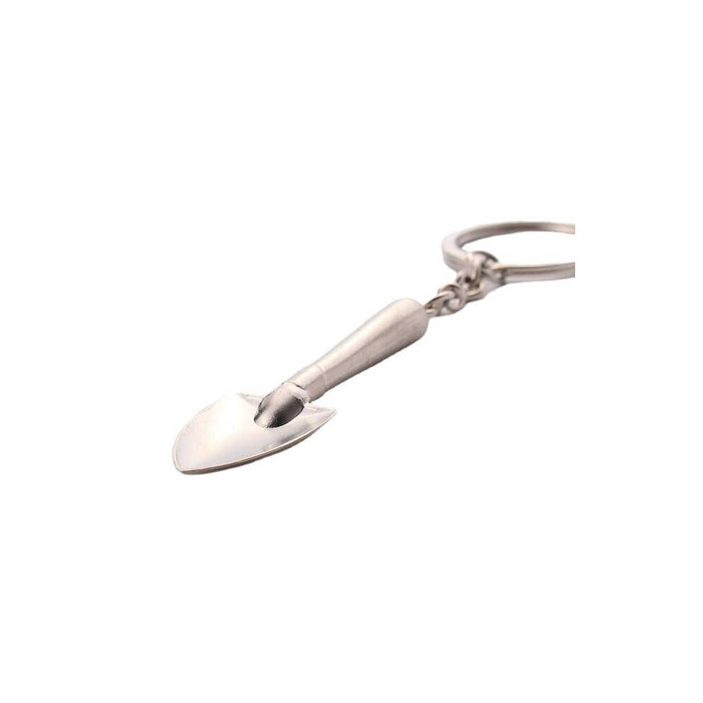 1PC Keyring Tools Metal Silver Keychain Work Shovel Mini Tool