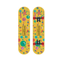 (Yellow) 23.5inch Skateboard Natural Maple Complete Skate board Beginner&Professional for Cruising Carving Free-Style Downhill