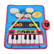 70 * 45cm Electronic Musical Mat Piano and Drum Kit 2-In-1 Music Play Educational Toys for Kids Children