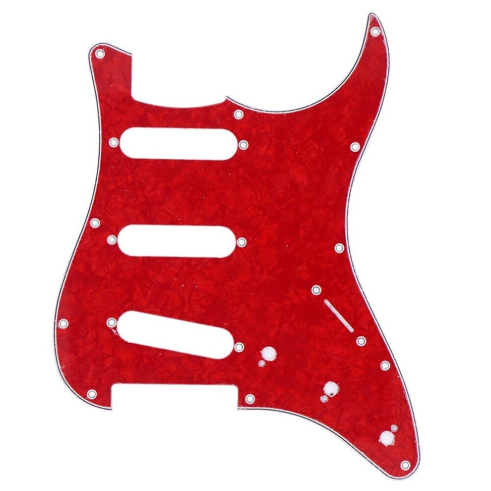 (Red) Electric Guitar Plate Guitar Guard Front Cover for Guitar Accessories