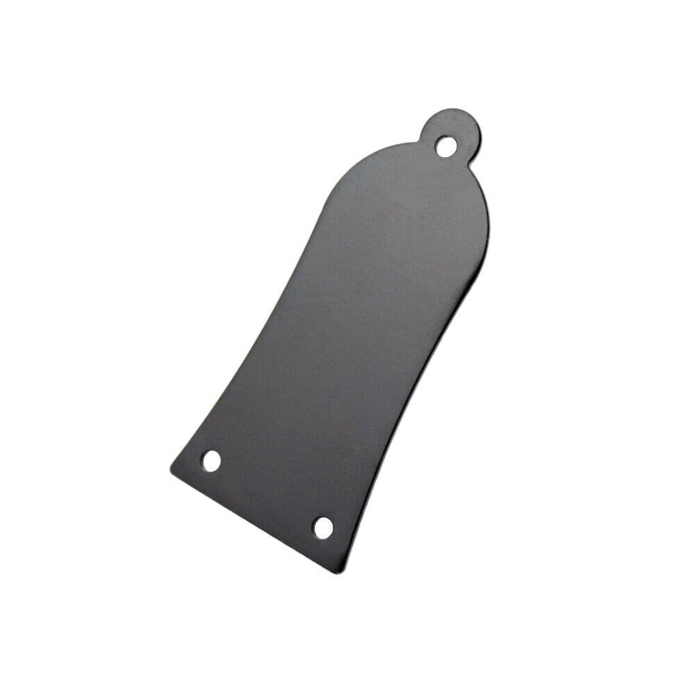 (Black) Guitar Adjustment Lever Cover Clock Cover 3 Holes Iron Core Cover Trapezoidal Iron Core Cover