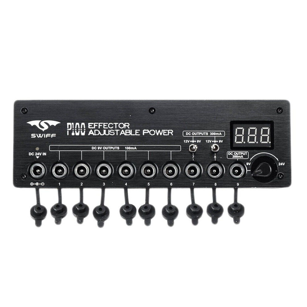 Greenzech Electric Guitar Ultra-Thin Effect Device Voltage Adjustable Power Supply Size 6