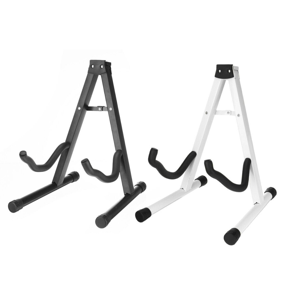 (Black) Guitar Floor Stand Holder Frame Universal Fits Acoustic Electric Bass