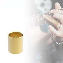 (Golden) Stainless Steel Tube 28MM Metal Finger Guitar Slider For Ukulele String Instruments Accessories