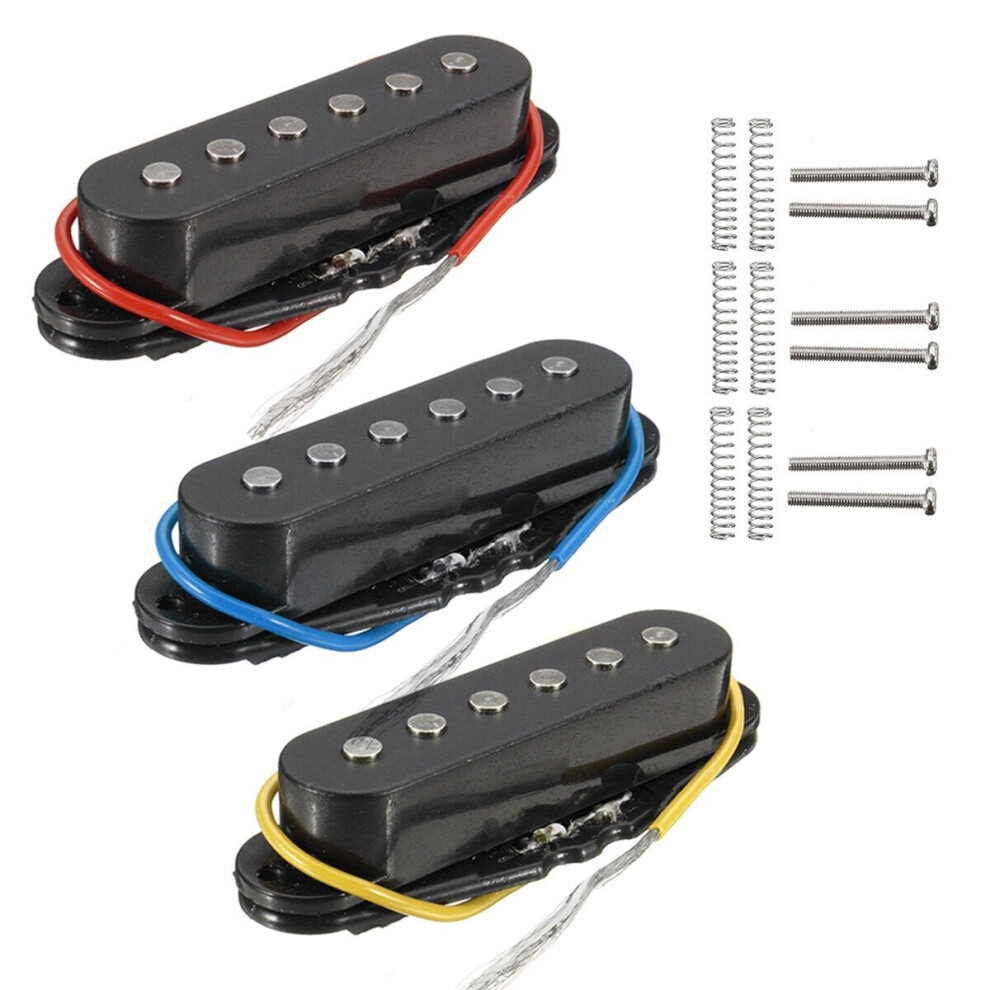 3Pcs Ceramic Magnets Magnetic Single Coil Harmonious Sound Pickup For 6 Strings Electric Guitar Neck/Middle/Bridge Pickup