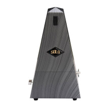 (Silver) Tower Type Guitar Metronome Bell Ring Rhythm Mechanical Pendulum for Bass Piano Violin Accessories